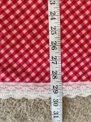 Princess Polly red and white red check gingham boho lace midi skirt size US 10 thumbnail 16