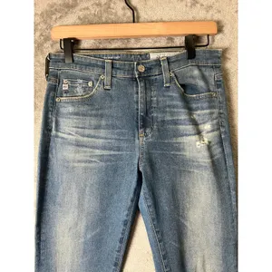 AG Adriano Goldschmied The Jodi Crop‎ Jeans 27 High Rise Slim Flare Distressed thumbnail 2