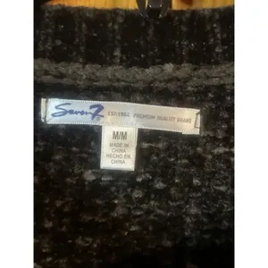 Seven7 Women’s Charcoal Chenille Knit Pullover Sweater Size Medium (5874) thumbnail 3