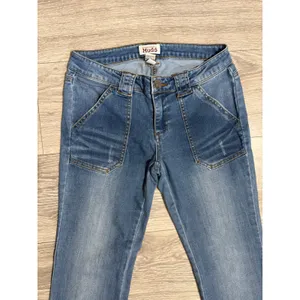 Mudd‎ Juniors Jeans Size 3 Medium Wash Flare Leg Denim Front Patch Pockets thumbnail 7