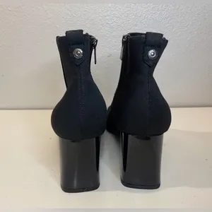 NYDJ Women's Cheree High Block Heel‎ Fabric Ankle Black Boots Size 10 M thumbnail 9