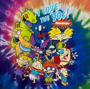 Nickelodeon I love the 90s Best Of Tie Dye Tshirt size XL thumbnail 2