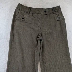 Sandro Sportswear Brown Micro Check Wide‎ Leg Trousers Size 6 Dark Academia thumbnail 3