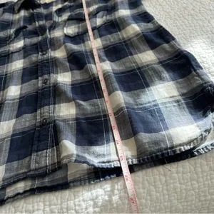 ✨ Current/Elliott Women’s‎ Blue White Plaid The Perfect Shirt Venice Plaid 1 S thumbnail 12