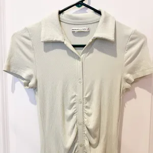 Abercrombie & Fitch Y2K‎ Ribbed Polo Mini Dress XS Button Down Green Preppy thumbnail 2