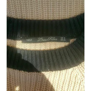 💗 Zara Knit chunky tan and black striped sweater thumbnail 4