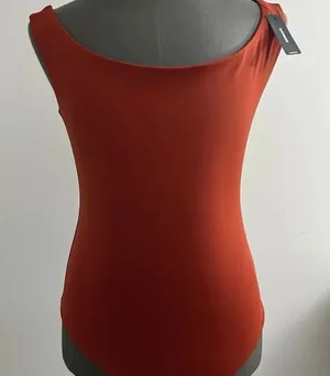 NWT Express Brick color boat neck Thong bodysuit body contour high compression s thumbnail 1