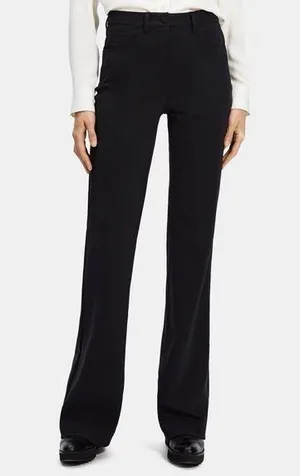 Theory Black Flared High-Waist Pant in Performance Knit thumbnail 1