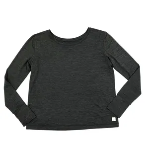 VUORI Lux Crew LS Tee Sz S Grey Heather Oversize Athletic Travel Everyday Clasic thumbnail 3