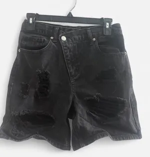 Forever 21 Jean Shorts Black Distressed thumbnail 1