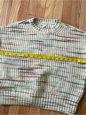 American Eagle Neutral Knit Sweater Small Granola Earthy Minimalist Cozy Outdoor thumbnail 5
