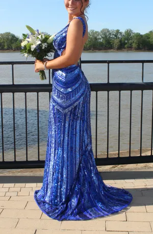 Blue Formal Dress Size 2 thumbnail 2