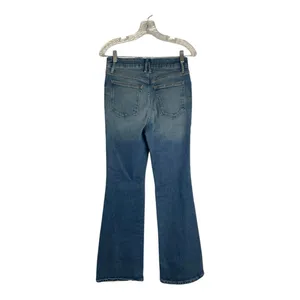 Good American size 4 27 split front flare jeans denim Classic Blue thumbnail 10