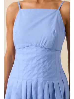 MINKPINK Avalon Square Neck Midi Dress in Jacaranda Blue Medium New Womens thumbnail 11