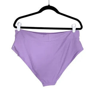 Old Navy Banded High Waist French Cut Bikini Bottoms Size XL Purple Beach Summer thumbnail 7