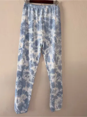 OFFLINE by Aerie Blue Tie-Dye Warmup Fleece Joggers High Waisted XS Long XSL thumbnail 3