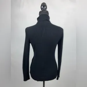 Turtleneck Sweater Black Ambiance Apparel Large Stretch thumbnail 4