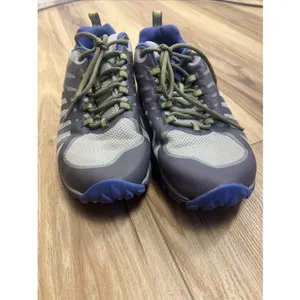 Merrel Women's 8 QFoam2 Hiking Shoes Grey Blue Green thumbnail 2