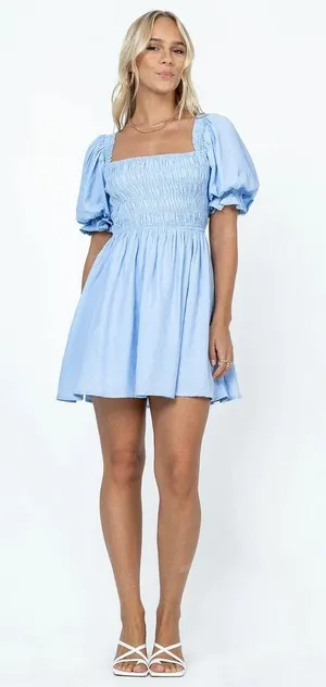 Princess Polly Mini Blue Dress thumbnail 1