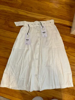 Anthropologie Midi Linen Blend Skirt thumbnail 1