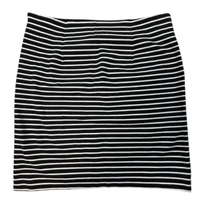 Banana Republic Women's Black‎ & White Striped Pencil Skirt Size 6 thumbnail 1