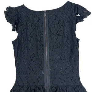 Guess Lace Tiered Ruffle Mini Dress Witchy Black V-Neck Whimsigoth Witchy Size S thumbnail 6