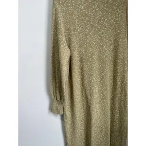 Free‎ People Hatteras Sweater Midi Dress Sulfur Size M Oversized Cotton thumbnail 4