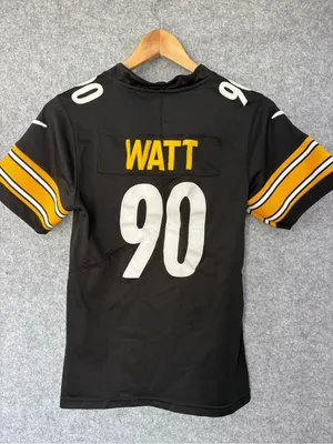 NFL women’s Black & Gold Pittsburgh Steelers #90 Jersey Watt thumbnail 5
