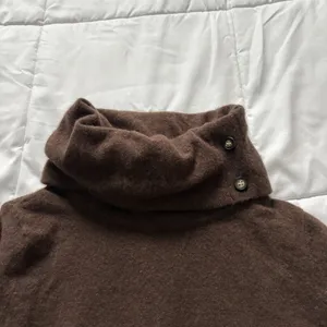 Vintage 80s 90s‎ Womens Size Medium Brown Wool Knit Sweater Holiday Fall Autumn thumbnail 3