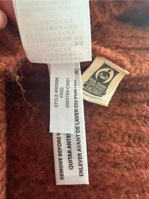 Madewell Loretto Rust Ribbed Mockneck Wool Blend Knit Sweater XXS thumbnail 8