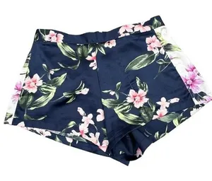 Victorias Secret Satin‎ Pajama Shorts Navy Blue Floral Print Loungewear Size XS thumbnail 1