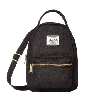 Herschel Mini Backpack Crossbody - Black with Gold Hardware thumbnail 1