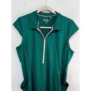 Walter Hagen P11 Golf Dress XXL NWT Forest Green Zip Polo Sporty Preppy Athletic thumbnail 10