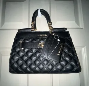 Bebe Alex Quilted Small Satchel Bag with Card Holder thumbnail 1