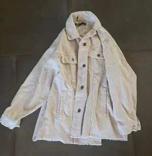 ZARA Beige Corduroy Jacket thumbnail 3