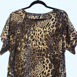 KLD Made in USA Leopard Print Dress Womens‎ Large Pockets Animal Print thumbnail 2