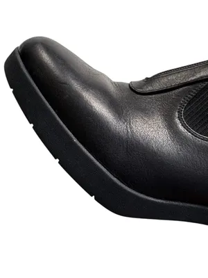 EUC ABEO Leather Metropolis Zip Heeled Boots Black Size 9.5 Retail $199.00 thumbnail 6