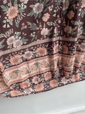 The Fox and The Mermaid mixed floral print sleeveless midi shirt dress india L thumbnail 6