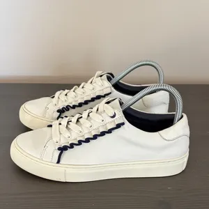 Tory‎ Burch Sport White Leather Ruffle Low Top Sneakers Lace Up Size 7 thumbnail 2