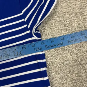 Polo Ralph Lauren Tee Shirt Dress Womens Medium Striped Blue White Nautical thumbnail 7