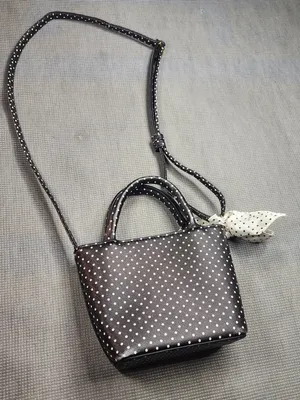 Kate Spade Black Polka Dot Mini Crossbody Tote thumbnail 11
