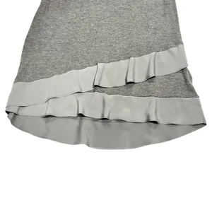 Banana Republic Grey Sleeveless Flounce-Hem Tank Top Size X-Small thumbnail 3