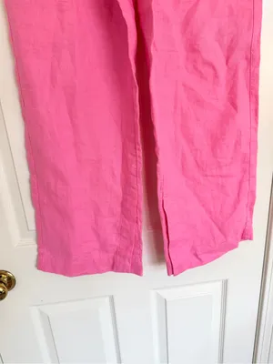 Athleta Retreat Linen High Rise Wide Leg Pants Relaxed Fit M thumbnail 5
