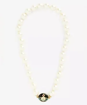 VIVIENNE WESTWOOD Loelia brass and faux pearl necklace thumbnail 1