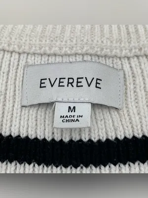 Evereve V-Neck Sleeveless Striped Sweater Sz Medium Casual Pullover Summer thumbnail 7