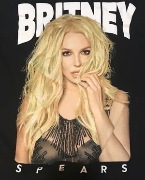 Britney Spears Collection 2019 Graphic Tee Shirt Black Cotton Womens 2XL Pop Art thumbnail 1