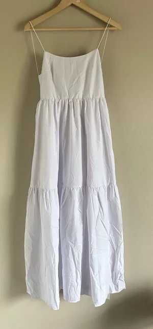 Commense White Summer Dress Backless medium NWT thumbnail 1