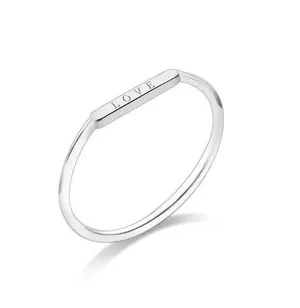 SIZE 7 Dainty 925 Love Letter Ring thumbnail 1