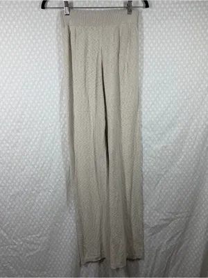 Free People Cream Harper Set High Rise Wide Leg Knit Pants thumbnail 5