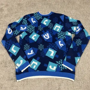 Blizzard Bay Sweater Womens XL Blue Cat Christmas Presents Gifts Ugly Pullover thumbnail 5